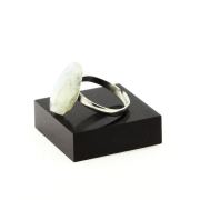 Silver Plated raw Moonstone Ring. 13.43 ct.