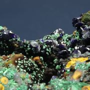 Azurite with Malachite