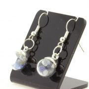 Raw Benitoite earrings.