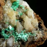 Annabergite With Cuprian Smithsonite