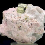 Pyrite, rhodochrosite