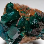 Dioptase on Quartz