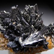 Stibnite on Quartz