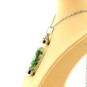 Raw Tsavorite Garnet necklace.