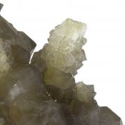 Chalcedony on Smoky Quartz “casts” after Laumontite