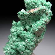 Zincolivenite (Cuprian Adamite) on Quartz