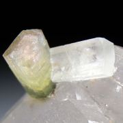 Hambergite, Tourmaline on Quartz