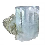 Beryl var. aquamarine, muscovite