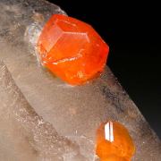 Spessartine on Quartz