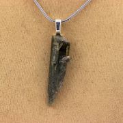 Raw Epidote Necklace. 12.83 ct.