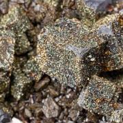 Chalcopyrite on Galena with Sphalerite