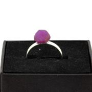 Silver Plated raw Ruby Ring. 9.71 ct.