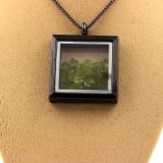 Raw Peridot necklace.