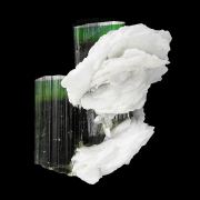 Tourmaline with Albite (var: “Cleavelandite”)