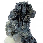 Pearceite With Wire Silver and Acanthite on Quartz