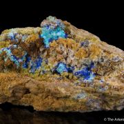 Linarite with Azurite