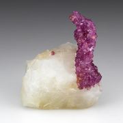 Corundum var. Ruby with Calcite