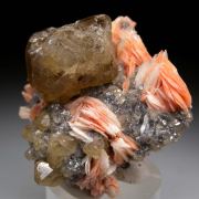 Cerussite on Barite