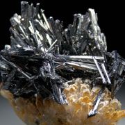 Stibnite on Quartz