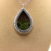 Raw Peridot necklace.