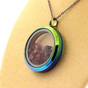 Raw multicolor Tourmaline necklace.