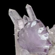 Fluorite (twinned) on Quartz