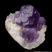 Fluorite on Calcite