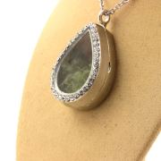 Raw Peridot necklace.