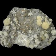 Wavellite (large crystals !) with Stannite and Augelite