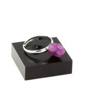 Silver Plated raw Ruby Ring. 12.66 ct.