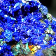 Azurite with Malachite