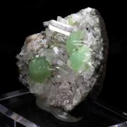 Prehnite, Calcite, Quartz.