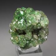 gem GARNET var. GROSSULAR with GREEN CHROMIAN PHANTOMS, CHROMITE