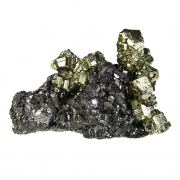 Pyrite on Sphalerite