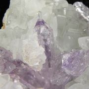 Amethyst (“reverse” scepters) on Calcite