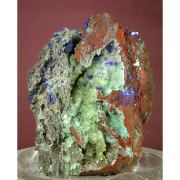 Calcite, Azurite, Conichalcite