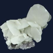 Calcite on Fluorite