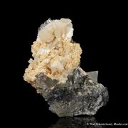 Lollingite with Calcite and Fluorite