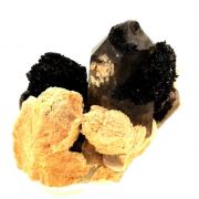 Goethite, Smoky Quartz.