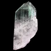 Spodumene /(var: “Kunzite”)(doubly-terminated,“floater” bi-color twinned crystal)