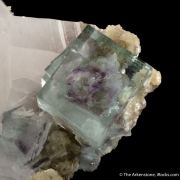 Fluorite on Quartz with Muscovite