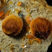 WULFENITE and BARYTE - Les Dalles Mine, Morocco