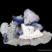 Benitoite with Natrolite