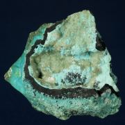 Cerussite on Chrysocolla