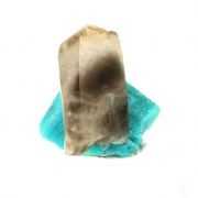 Amazonite + Smoky Quartz. 429.5 ct.