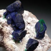 Azurite with Malachite