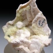 Dolomite after Tarnowitzite with Copper on Dolomite cast