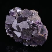 FLUORITE and GALENA on QUARTZ with SPHALERITE - Hill-Ledford Mine, USA