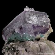 Fluorite (twinned) with Hyalite Opal