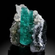 Emerald With Calcite